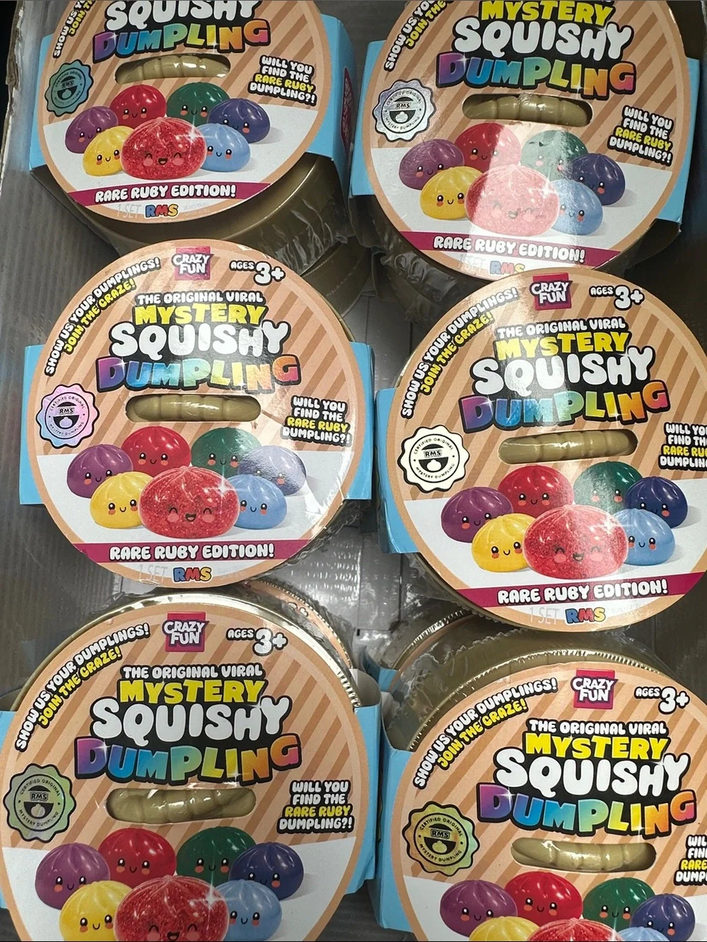 RMS Mystery Squishy Dumpling - SET OF 6 Dumplings RARE RUBY Edition Authentic